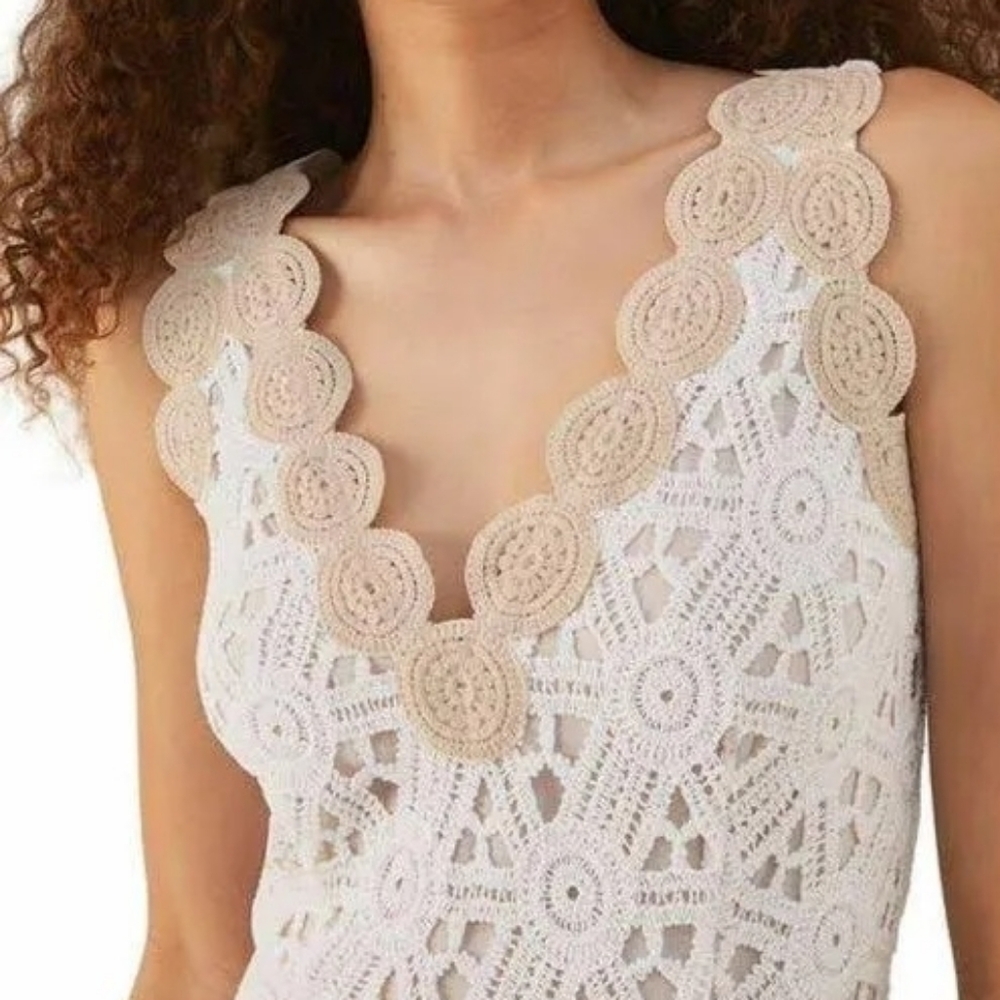Rebecca Tayler White Lace Midi Dress - Picture 3 of 3
